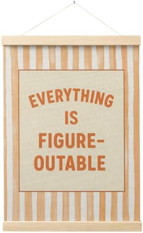 FGFK Everything Is Figureoutable Inspirational Wall Art Poster Hanger Frame