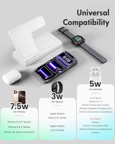 GETPALS Wireless Charger iPhone Charging Station for Apple Multiple Devices