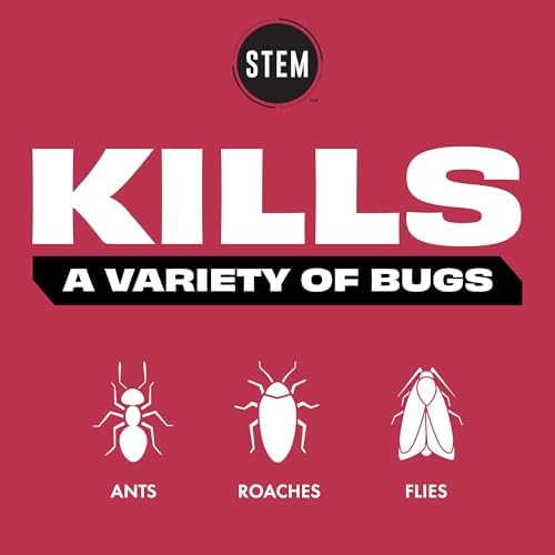 STEM Plant-Based Bug Spray, Ant, Roach, Fly Killer Indoor Outdoor, 12 oz
