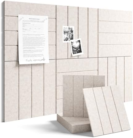Fluxynara 36" x 24" Large Felt Bulletin Board, Oatmeal