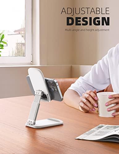 Lamicall White Cell Phone Stand for Desk, Phone Holder
