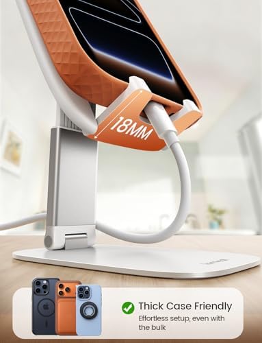 Lamicall Ultra-Thin Cell Phone Stand, Foldable Cellphone Holder for Desk