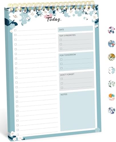 Taja To Do List Notepad, Undated Daily Planner for Work and Goal Setting