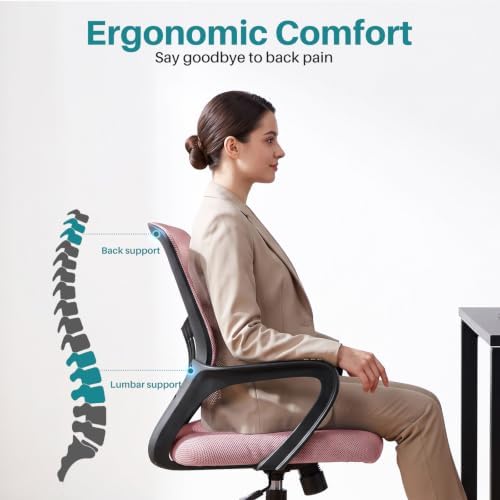 OLIXIS Ergonomic Office Desk Chair, Mid-Back Executive Computer Chair
