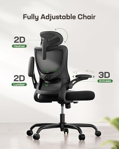 Marsail Ergonomic Office Chair with 3D Armrests, Pack of 10