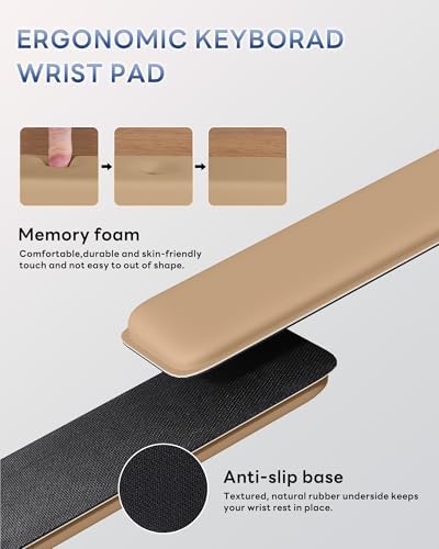 Laborio Computer Keyboard Wrist Rest, Keyboard Riser Stand for Desktop