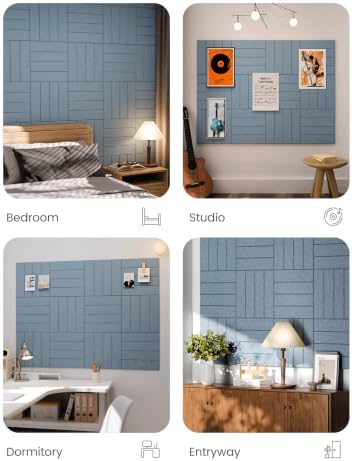Fluxynara Felt Bulletin Board & Cork Board Alternative, Dusty Blue