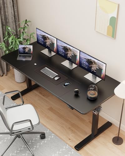 63" Large Electric Standing Desk Adjustable Height for Home Office