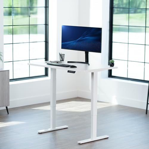 VIVO White 48 x 30 in Standing Desk, DESK-KIT-1W5W