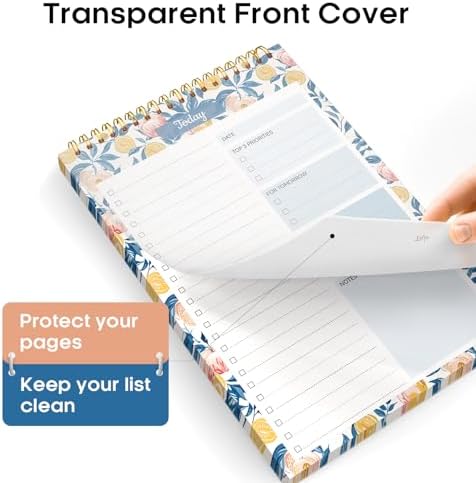 Taja To Do List Notepad, Undated Daily Planner for Work and Goal Setting