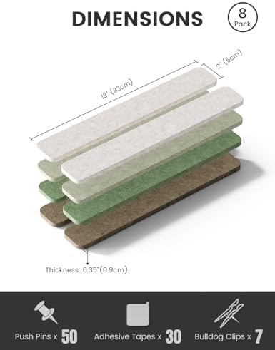 Fluxynara 13" x 2" Felt Wall Panels, Moss Haven