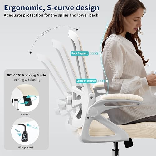Ergonomic Office Chair Desk Chair with Adjustable Lumbar Support