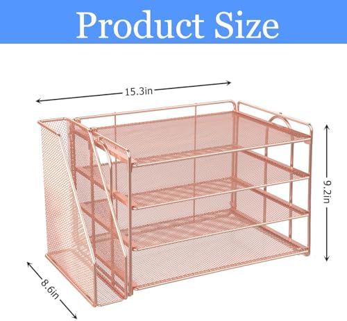 gianotter 4-Tier Paper Organizer With Magazine Holder