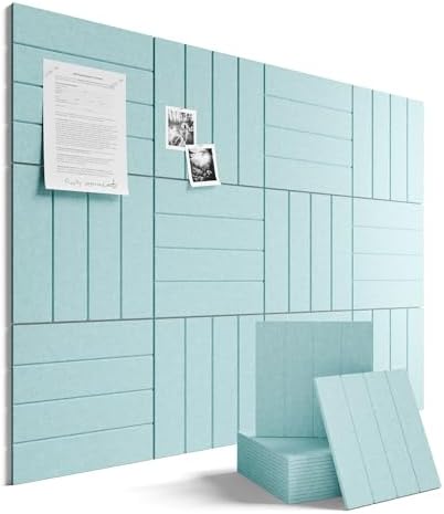 Fluxynara 48" x 36" Large Felt Bulletin Board, Aqua Blue