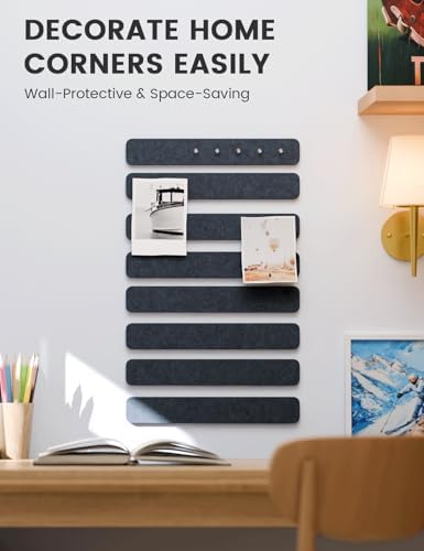 Fluxynara 13" x 2" Felt Wall Panels, Midnight Blue
