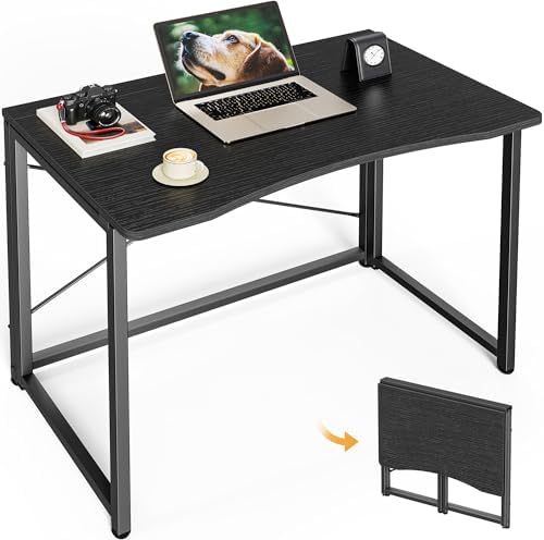Huuger Folding Desk for Small Spaces, 31.5 Inch Foldable Computer Table