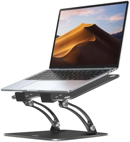 Nulaxy Fully Adjustable Laptop Stand for Desk, Dual Foldable Computer Riser
