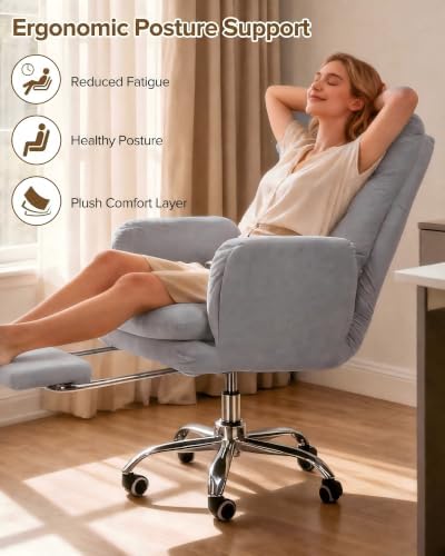 SYESWAY Big and Tall Office Chair with Armrests & Footrest