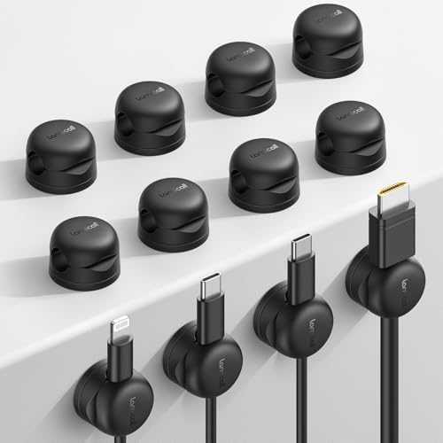Lamicall 12Pack Rotating Cord Organizer, Desk Office Nightstand Accessories