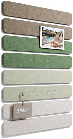 Fluxynara 13" x 2" Felt Wall Panels, Moss Haven