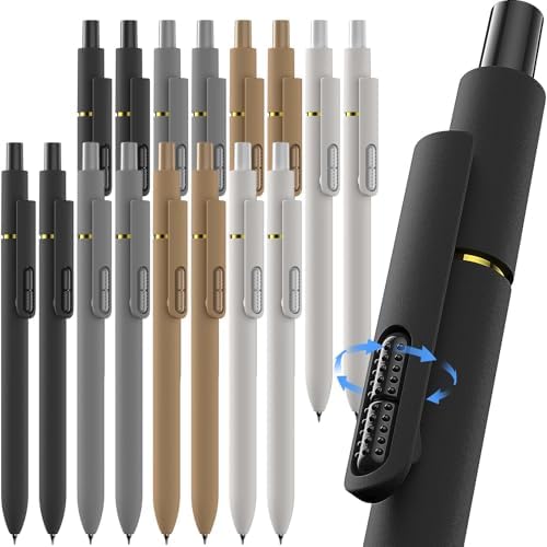 Hiacry 16 Pack Gel Pens, Quick-Dry Long Lasting Black Ink-0.7 mm Fine Point