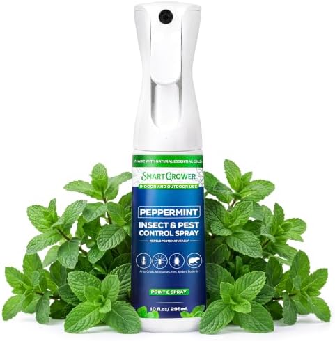 Peppermint Oil Spray for Bugs, Continuous Fine Mist, 10oz Ready to Use