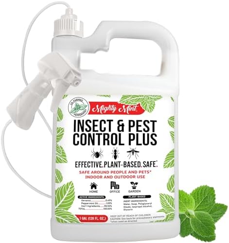 Mighty Mint Peppermint Oil Insect Repellent Plus Spray, 1 Gallon (128 oz)