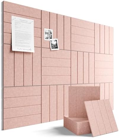 Fluxynara 48" x 36" Large Felt Bulletin Board, Pink