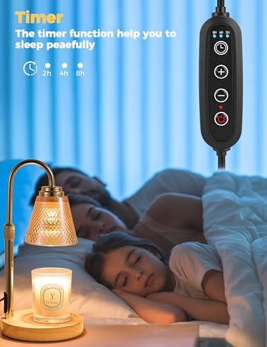Candle Warmer Lamp with Timer Home Decor Birthday Gifts for Women Mom Her