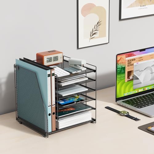 gianotter 6-Tier Paper Organizer With Magazine Holder