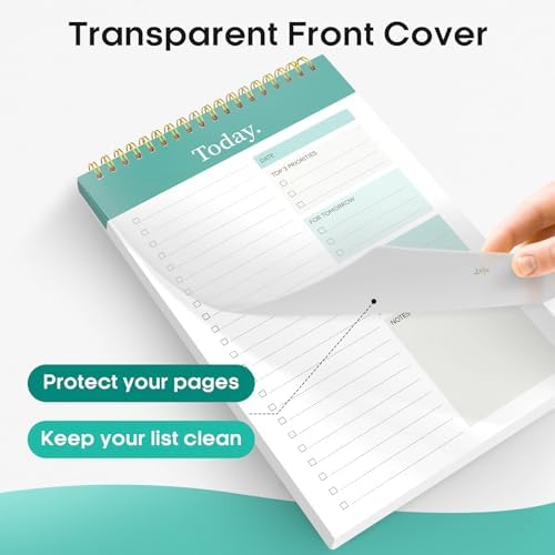 Taja To Do List Notepad, Undated Daily Planner for Work and Goal Setting