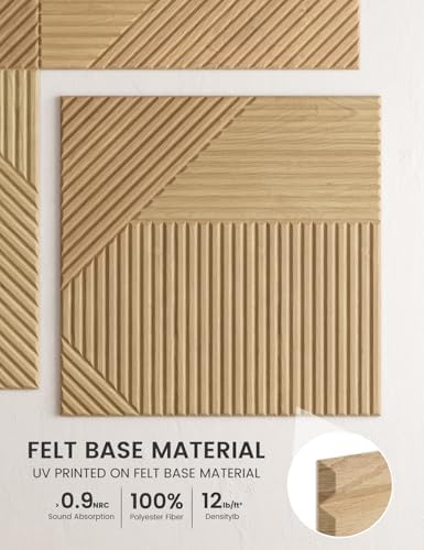 Fluxynara 6-Pack Felt Bulletin Board, Natural Oak Crossing Lines
