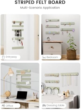 Fluxynara 13" x 2" Felt Wall Panels, Sage