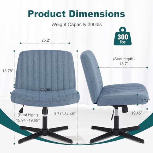 OLIXIS Criss Cross Chair, Vanity Chair, Home Office Desk