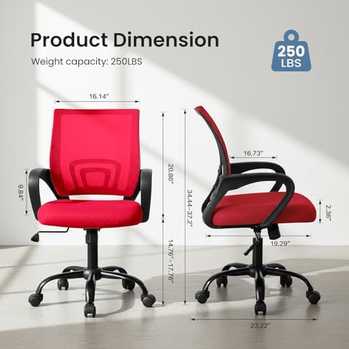 OLIXIS Home Office Chair, Mesh Desk Chair, Ergonomic Lumbar Support