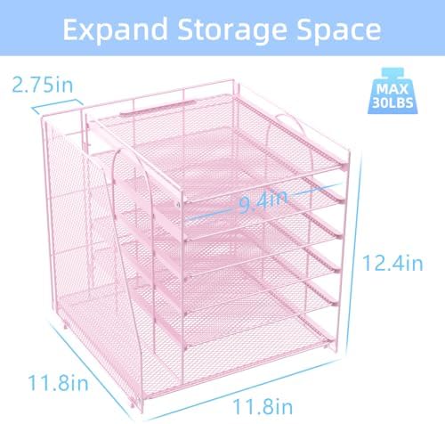 gianotter 6-Tier Paper Organizer With Magazine Holder