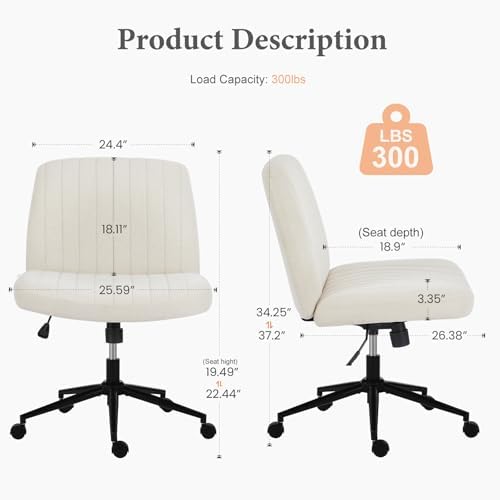 OLIXIS Criss Cross Office Chair, Vanity Chair, Home Office Desk