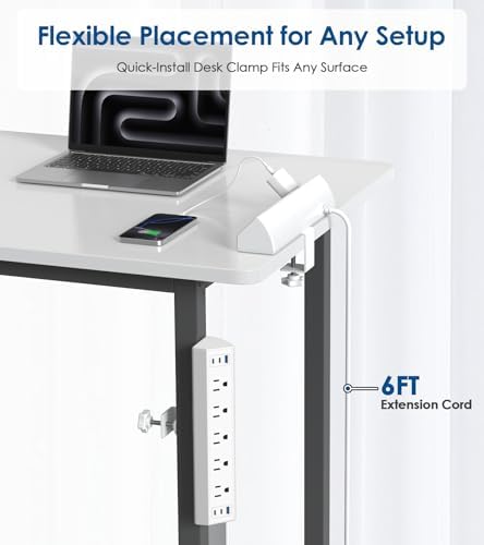 Jgstkcity Desk Clamp Power Strip USB C,Table Surge Protector