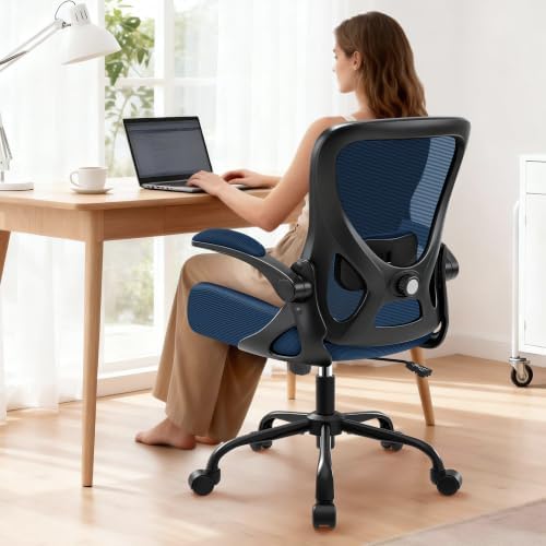 AreShark Office Chair - Ergonomic Breathable Mesh Desk Chair with Adjustable Lumbar Support and Flip-up Armrests - Executive High Back Rolling Swivel Comfortable Computer Gaming Chair for Home Office