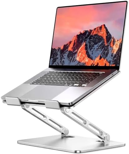 LOXP Portable Laptop Stand, Aluminum Laptop Stand for Desk - Silver