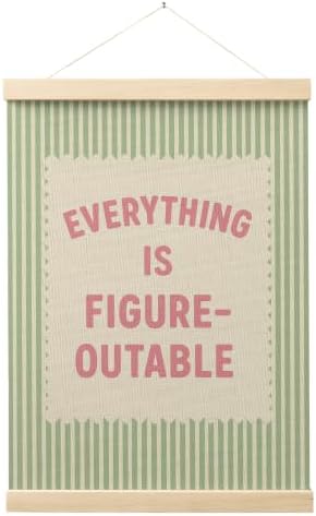 FGFK Everything Is Figureoutable Inspirational Wall Art Poster Hanger Frame