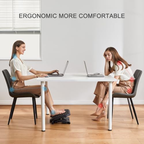 HUANUO Adjustable Foot Rest for Under Desk with Massage Surface and Tilt