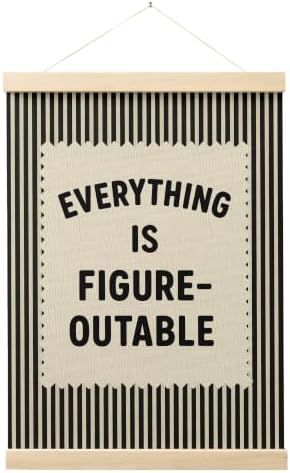 FGFK Everything Is Figureoutable Inspirational Wall Art Poster Hanger Frame