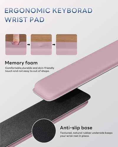 Laborio Computer Keyboard Wrist Rest, Keyboard Riser Stand for Desktop