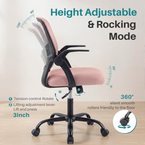 OLIXIS Ergonomic Office Desk Chair, Mid-Back Executive Computer Chair