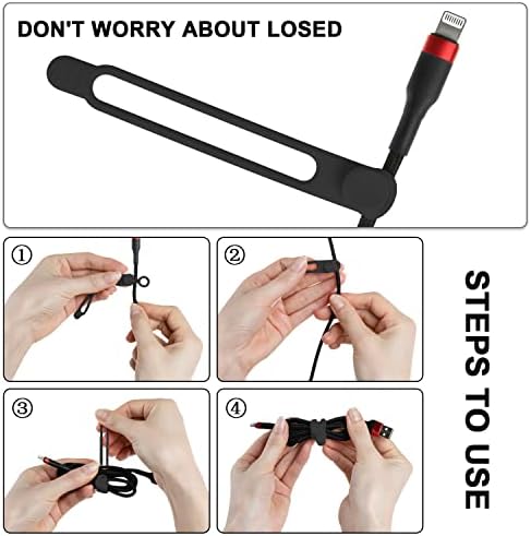 24Pcs Silicone Cable Ties, Cord Organizer Cable Management-Multi