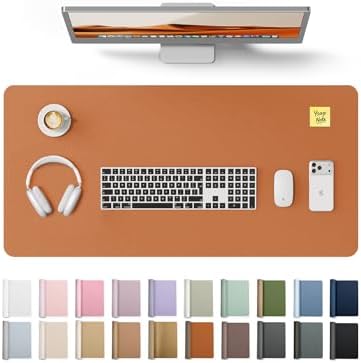 YSAGi Desk Protector&Blotter, Non-Slip Waterproof Leather Mouse Pad