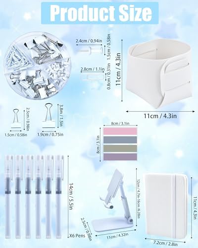 LXEVIHK White Desk Accessories 21-Piece Office Supplies Gift Set
