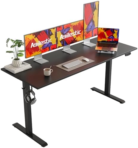 Agilestic 63 * 24 Inch Height Adjustable Electric Standing Desk, Black