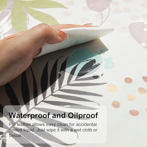 QiyI PU Leather Large Mouse Pad, Office Decor, 31.5" x 15.7", Tropical
